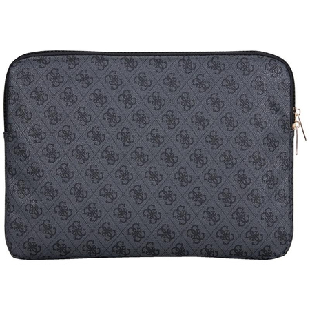 Pouzdro Guess 4G Zipper Pocket Triangle Logo Sleeve - 14" pouzdro na notebook (černé)
