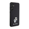 Karl Lagerfeld Saffiano Karl & Choupette Metal Pin - Samsung Galaxy S24+ Case (black)