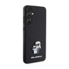 Karl Lagerfeld Saffiano Karl & Choupette Metal Pin - Samsung Galaxy S24 Case (black)