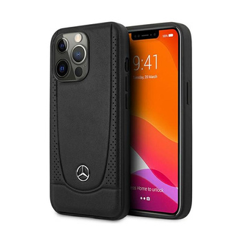 Mercedes Leder Urban Line - iPhone 15 Pro Max Tasche (schwarz)