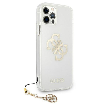 Guess 4G Big Logo Charm - iPhone 12 Pro Max Case (gold charms)