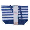 Alpina - Gestreifte Strandtasche 49,3x16x34 cm (Marineblau / Weiß)