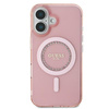Guess IML Rhinestones MagSafe - pouzdro pro iPhone 16 (růžové)