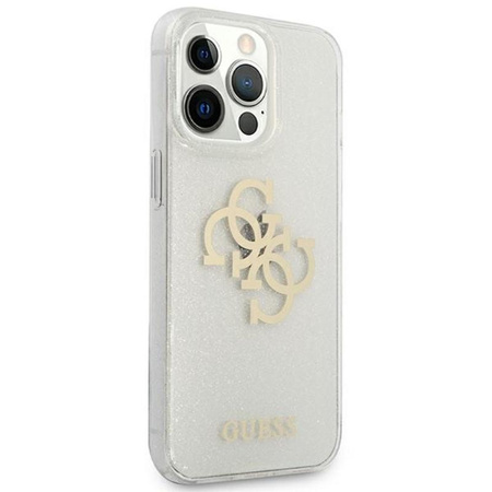 Coque Guess Glitter 4G Big Logo - iPhone 13 Pro Case (Transparent)
