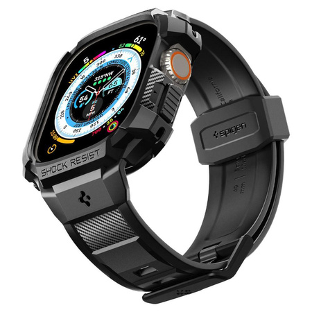 Spigen Rugged Armor Pro - Armband mit Gehäuse für Apple Watch Ultra 49 mm (Schwarz)