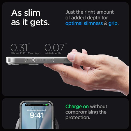 Spigen Ultra Hybrid MagSafe - tok iPhone 15 Pro Max készülékhez (fehér)