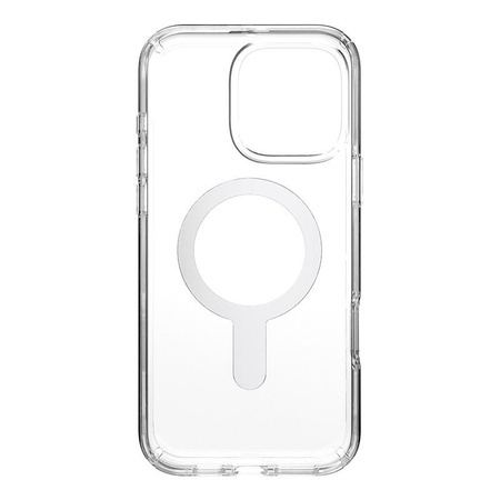 Speck Presidio Perfect-Clear ClickLock & MagSafe - pouzdro pro iPhone 16 Pro Max (čiré / chromové provedení / stříbrná barva)