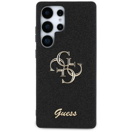 Guess Fixed Glitter Big 4G fém logó - tok Samsung Galaxy S25 Ultra (fekete)