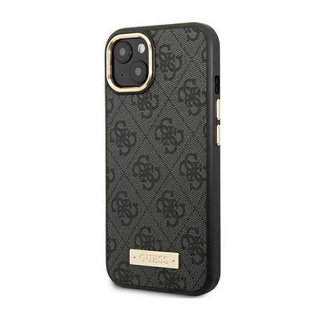 Guess 4G Logo Plate MagSafe - Case for iPhone 14 Plus (Black)