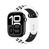 Crong Duo Sport - Bracelet pour Apple Watch 44/45/46/49 mm (blanc/noir)