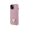 Guess Rhinestone Triangle - Hülle für iPhone 14 Plus (Pink)