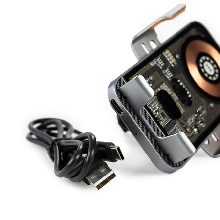 WEKOME WP-U204 Vanguard Series - Support de voiture automatique avec recharge sans fil 15W (Noir)