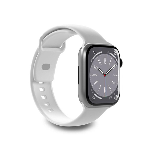 PURO ICON - Elasztikus szíj Apple Watch 38/40/41 mm-es órához (S/M & M/L) (fehér)