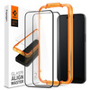 Spigen Alm Glass FC 2-Pack - Tempered Glass for iPhone 15 2pc (Black Frame)