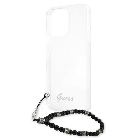 Guess Black Pearl Strap - pouzdro pro iPhone 13 Pro Max (průhledné)