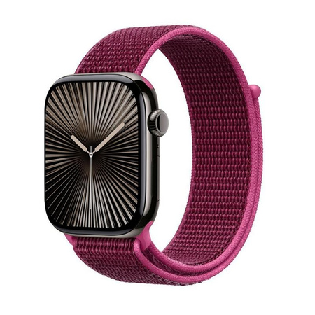 Crong Nylon - Bracelet sport pour Apple Watch 38/40/41/42 mm (Magenta Fusion)