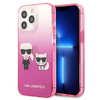 Karl Lagerfeld Gradient Ikonik Karl & Choupette - Etui iPhone 13 Pro Max (różowy)