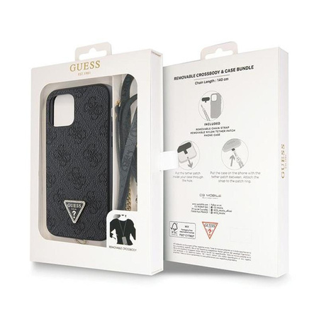 Guess Crossbody 4G Metal Logo - iPhone 12 / iPhone 12 Pro Case (black)