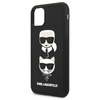 Karl Lagerfeld 3D Rubber Karl & Choupette Heads - Coque iPhone 11 (noir)