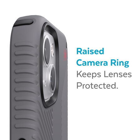 Speck Presidio2 Grip - Étui antidérapant pour iPhone 13 (Gris graphite/Noir)