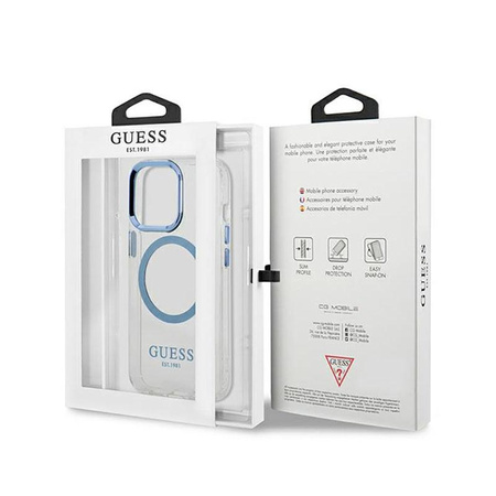 Guess Metal Outline Magsafe - Etui iPhone 13 Pro Max (przezroczysty)