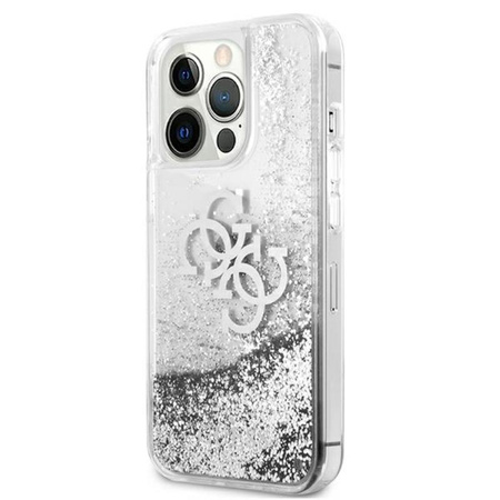 Guess Liquid Glitter 4G Big Logo - iPhone 13 Pro Case (silver)