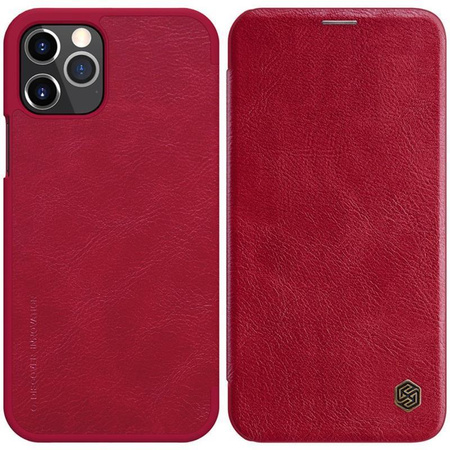 Nillkin Qin bőr tok - tok Apple iPhone 12 Pro Max készülékhez (piros)