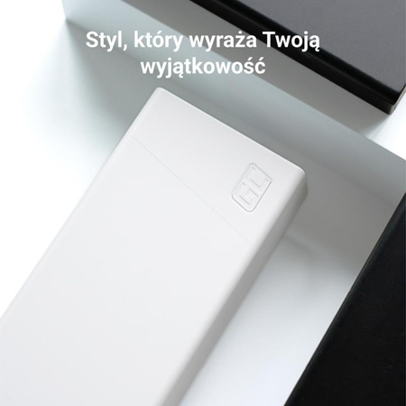 Green Cell PowerPlay20s - Power Bank 20000 mAh z szybkim ładowaniem USB-A QuickCharge 3.0 oraz 2x USB-C Power Delivery 22.5W (biały)