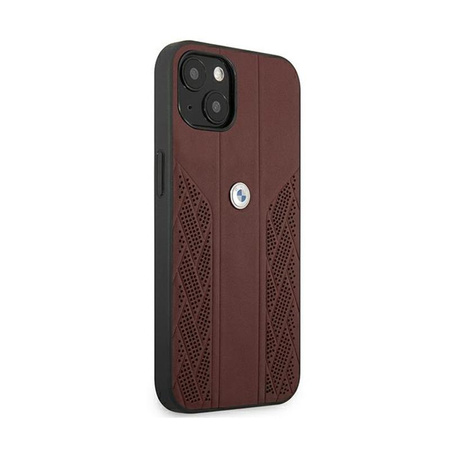 BMW Leather Curve Perforate HC - Etui iPhone 13 (rouge)