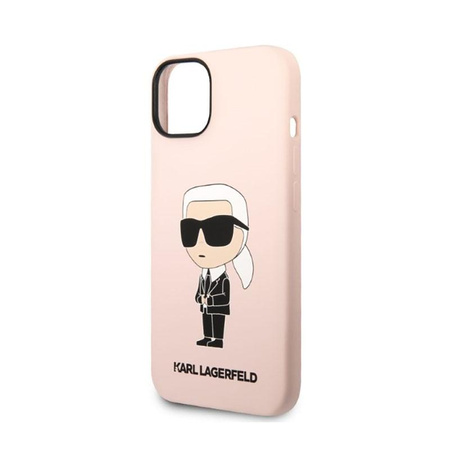 Karl Lagerfeld Silikon NFT Ikonik MagSafe - Hülle für iPhone 14 (Pink)