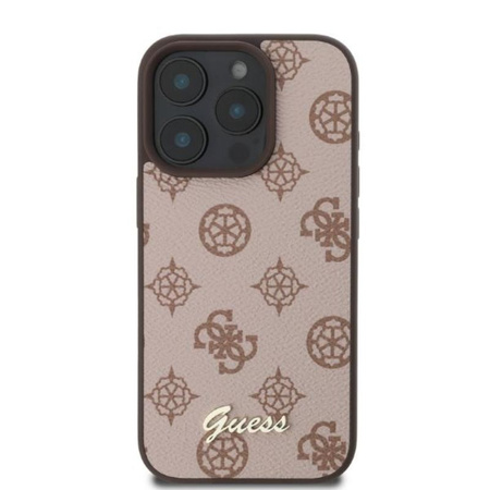 Guess Peony Script MagSafe - Case for iPhone 16 Pro (brown)