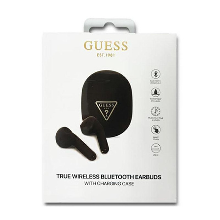 Guess Triangle Logo - TWS casque + station d'accueil (noir)