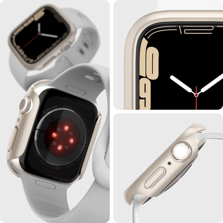 Spigen Thin Fit - tok Apple Watch 8 / Watch 7 41 mm-es órához (Starlight)