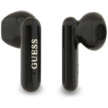 Guess 4G Metal Logo - TWS Bluetooth Earphones + Charging Case (Black)