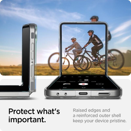 Spigen Airskin Mag MagSafe – Hülle für Samsung Galaxy Z Flip 7 (Transparent/Weiß)