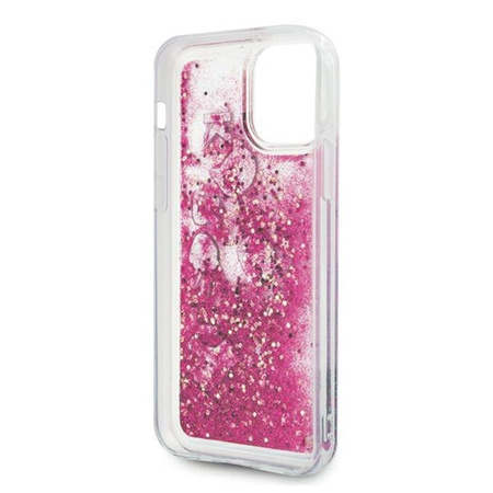 Karl Lagerfeld Glitter Liquid Floating Charms - Coque iPhone 12 / iPhone 12 Pro (Pink Floating Charms)