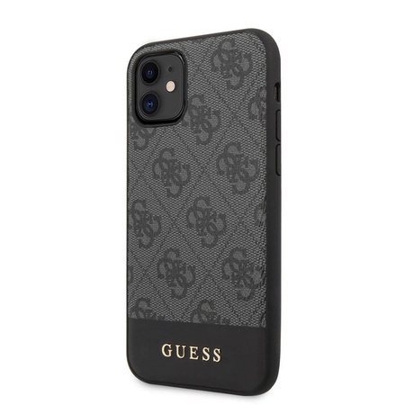Guess 4G Bottom Stripe Kollektion - iPhone 11 Hülle (Grau)