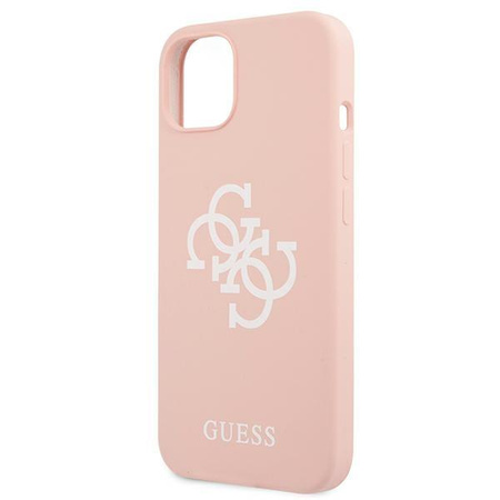 Guess Silicone 4G Big Logo - Coque iPhone 13 (rose)