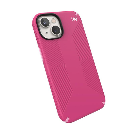 Speck Presidio2 Grip - Coque antidérapante pour iPhone 14 / iPhone 13 (Digitalpink / Blossompink / White)