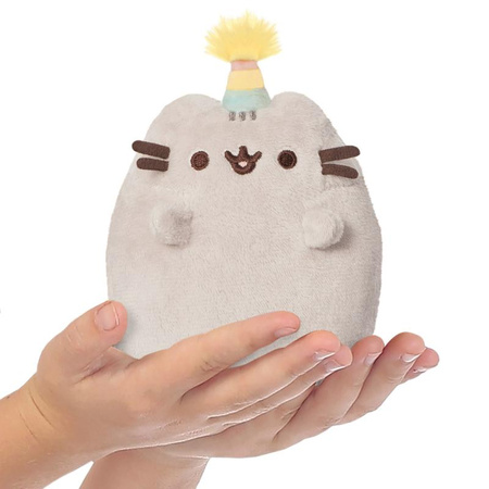 Pusheen - Plush stuffed animal in a birthday hat, 12 cm