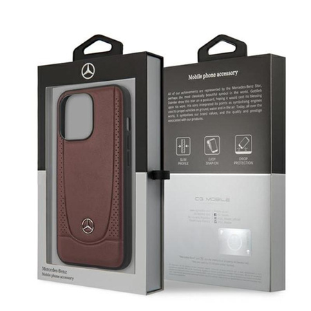 Mercedes Leather Urban Line - iPhone 13 Pro Case (red)