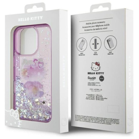 Hello Kitty Liquid Glitter 50TH Anniversary Party - iPhone 16 Pro Max Case (purple)