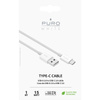 PURO White - USB-A / USB-C connection cable 1 m (white)