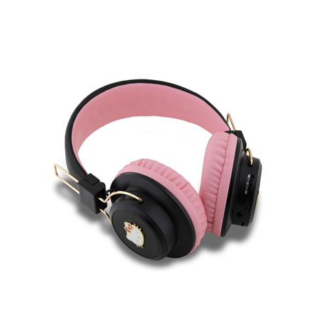 Hello Kitty Metall Logo Runde Form - Bluetooth drahtlose In-Ear-Kopfhörer V5.3 (rosa)