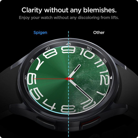 Spigen GLAS.TR EZ FIT - gehärtetes Glas für Samsung Galaxy Watch 6 Classic 47 mm (2 Stück)