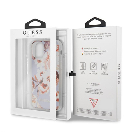 Guess Flower Shiny Collection N2 - Coque iPhone 11 Pro (Lilas)