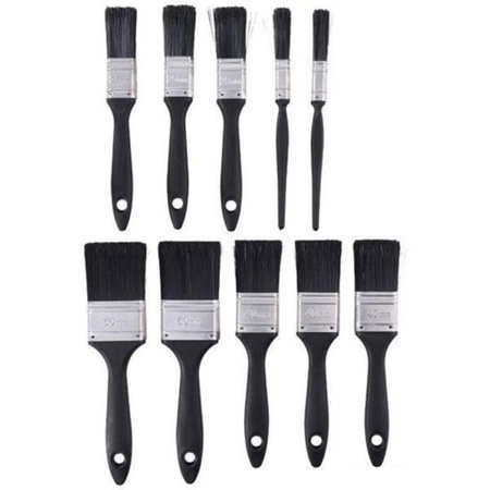 Kinzo - Large set of flat brushes 12mm-50mm 10 pcs.