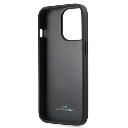 BMW Leather Curve Perforate HC - Etui iPhone 13 Pro Max (noir)