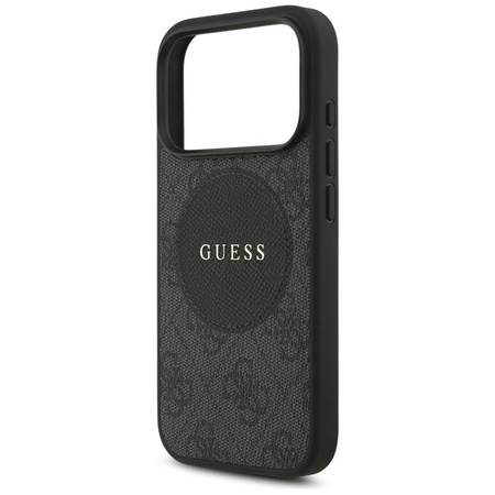 Guess 4G Circle Classic Logo MagSafe – Hülle iPhone 17 Pro (Schwarz)