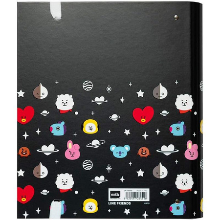 BT21 - A4-Ringbuch mit Blättern (4 Ringe, Gummiband)